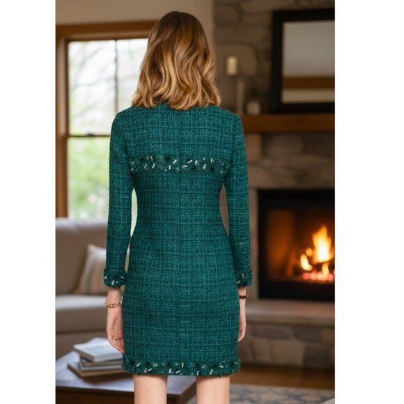 RUNWAY TWEED AUTHENTIC CHANEL DRESS SIZE M/L - Picture 6 of 16
